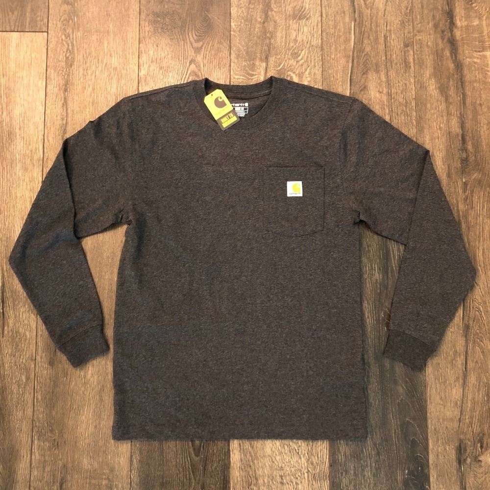 Carhartt Long Sleeve T Shirt Mens Size Small Gray Pocket Texas New With Tags